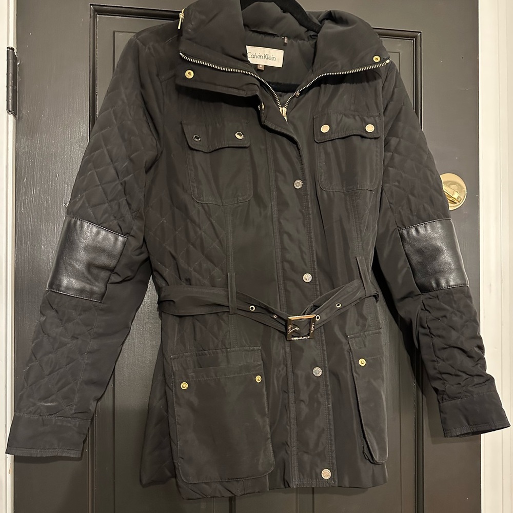 Calvin Klein fall jacket with zipped in hood